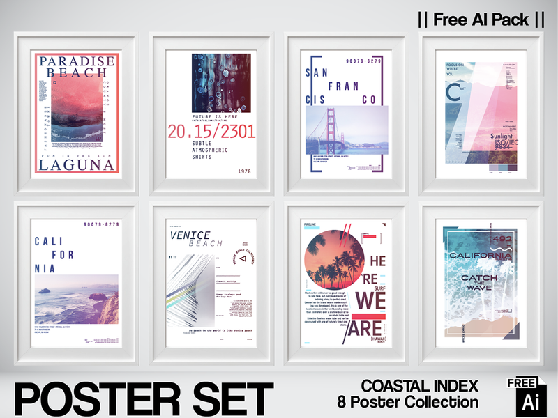 COASTAL INDEX — A Modular Poster Series FREE AI Files