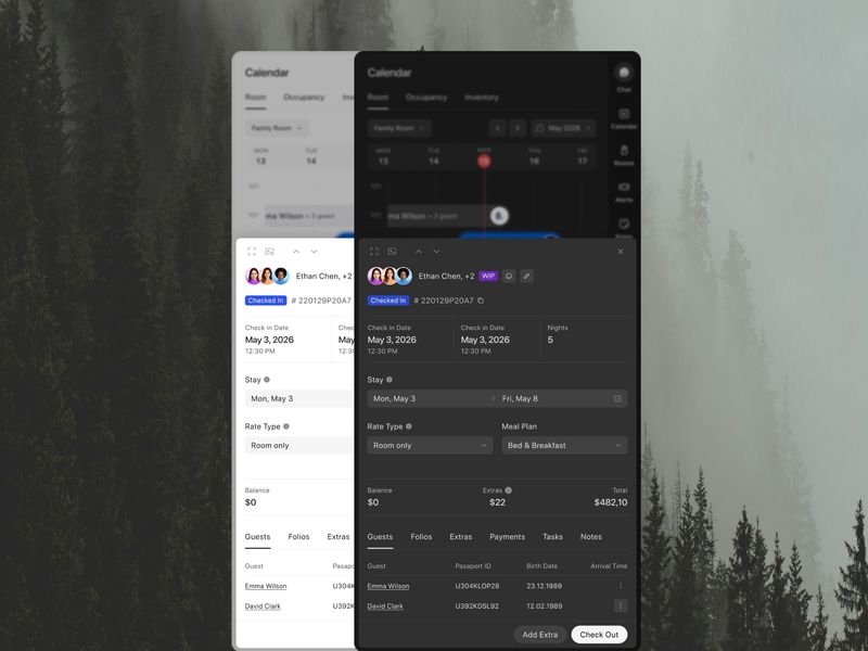 Smart Reservation Detail Panel