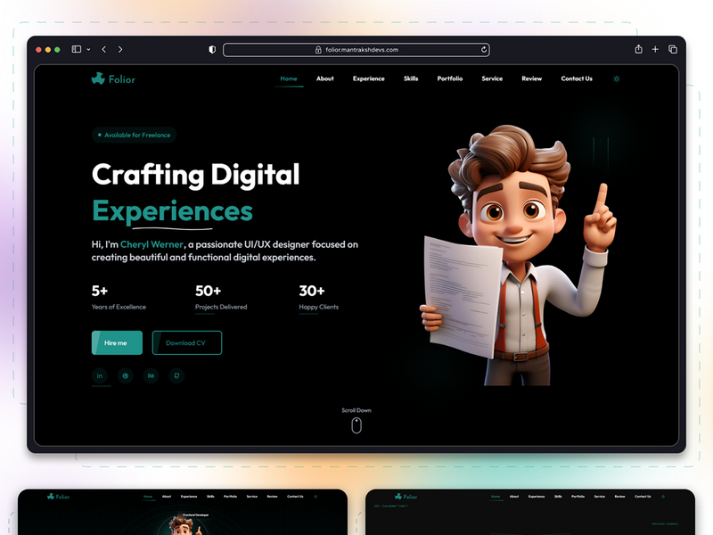 Folior - Ultra-Premium Developer Portfolio