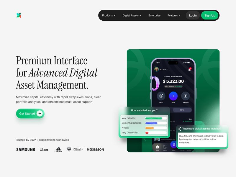 🌐 Digital Asset Management Platform — FinTech Landing Page