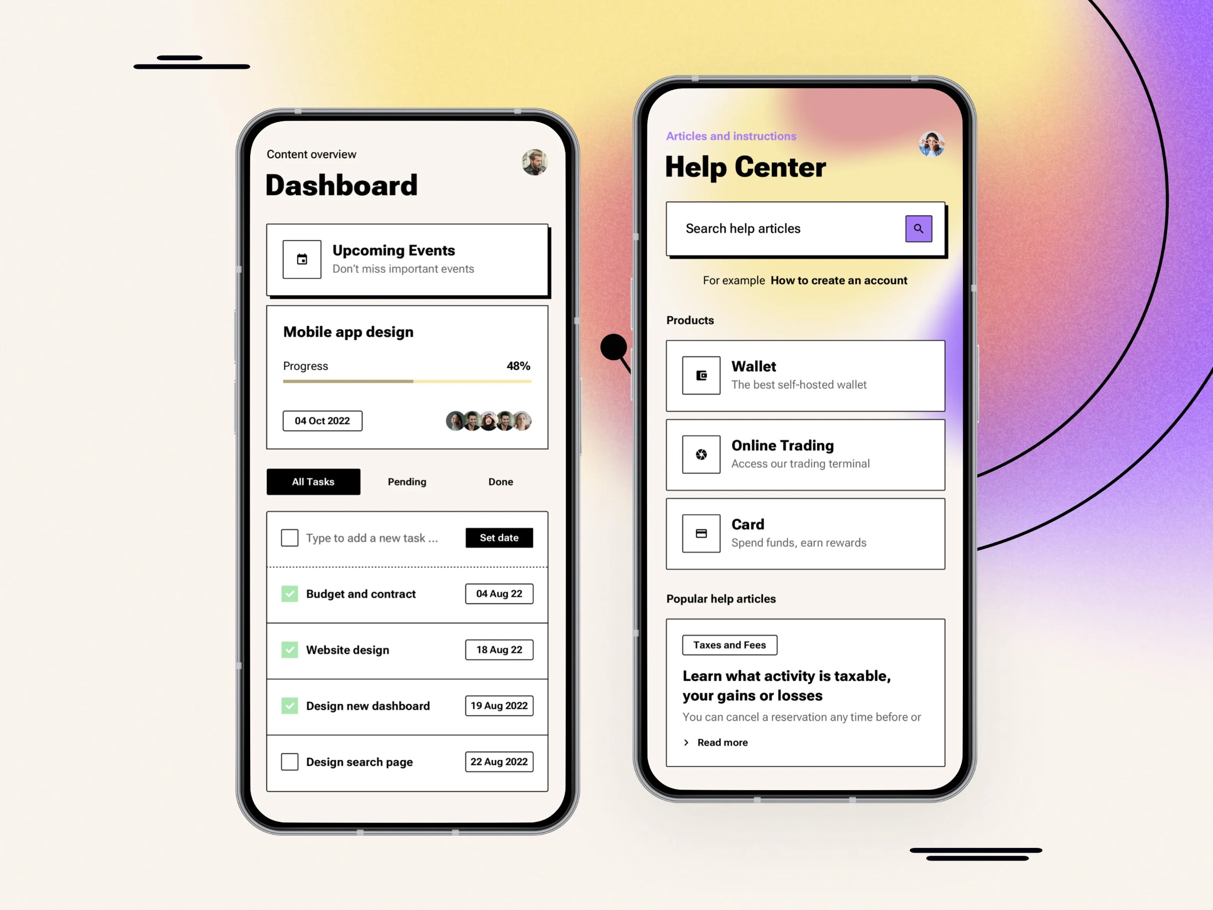 Neo brutalism SaaS Dashboard Image 1
