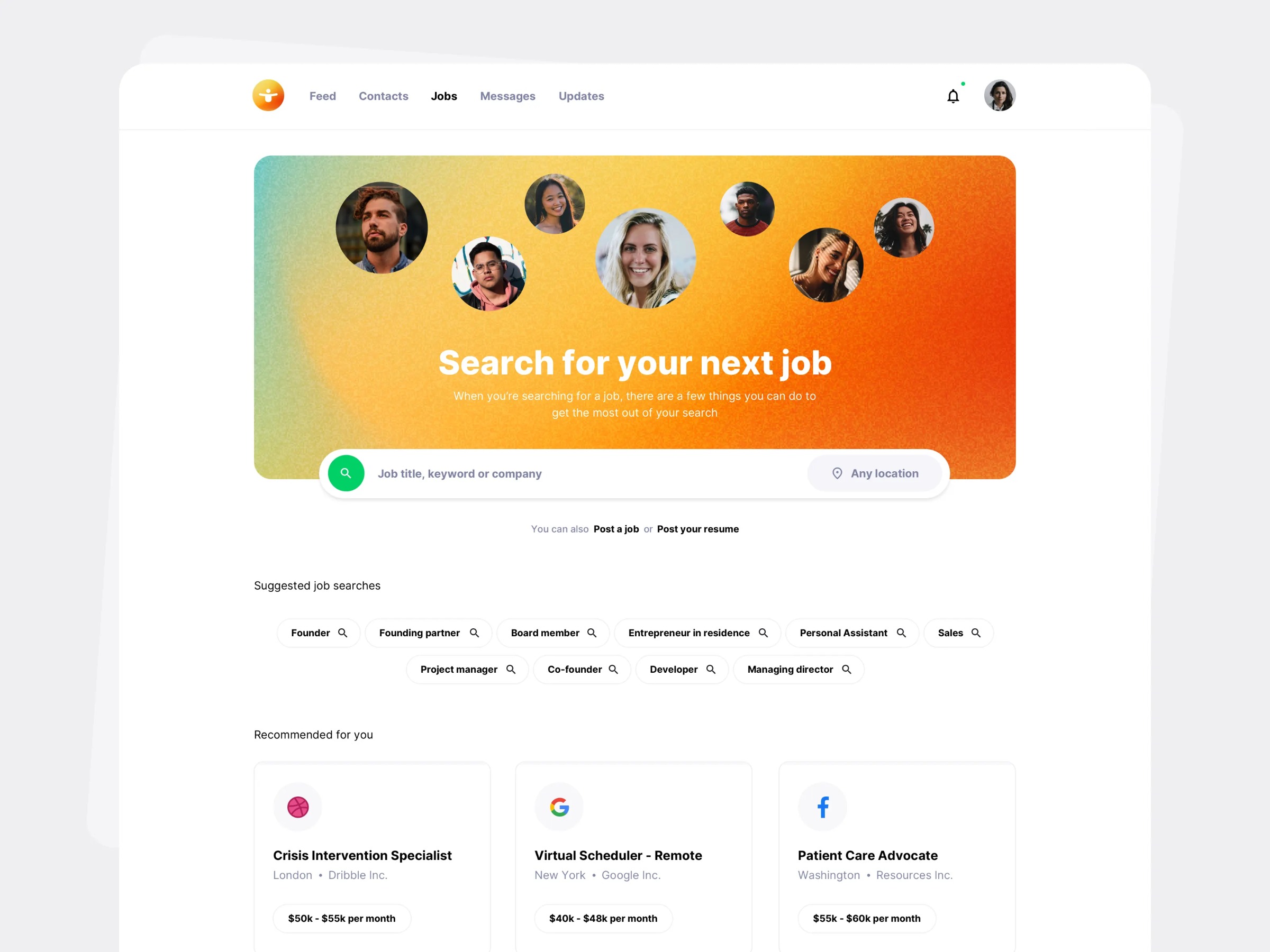 Workster - Web app for job boards design Image 1