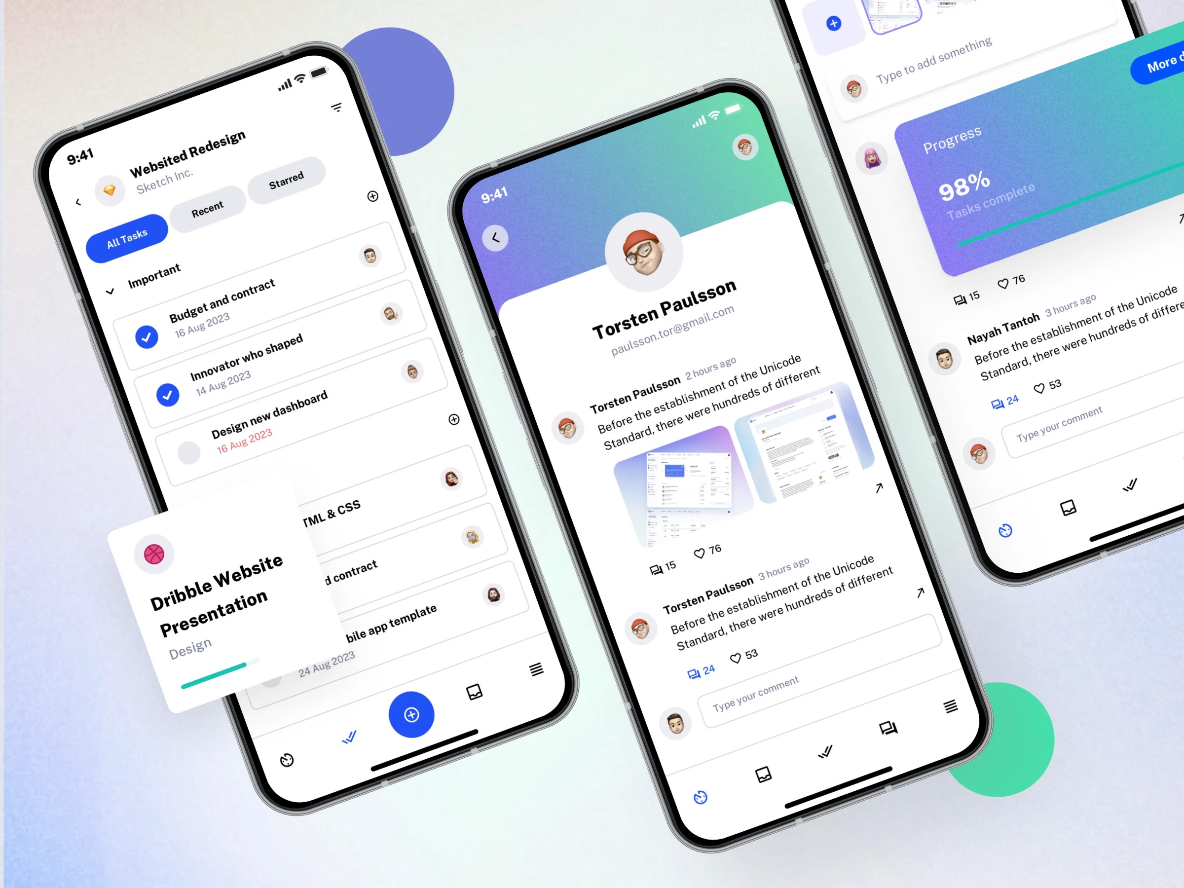 Tasksy - Productivity mobile app UI design Image 0