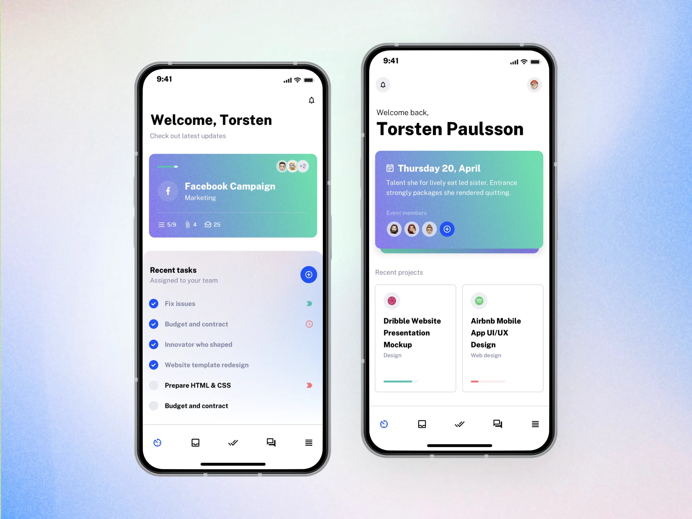 Tasksy - Productivity mobile app UI design Image 1