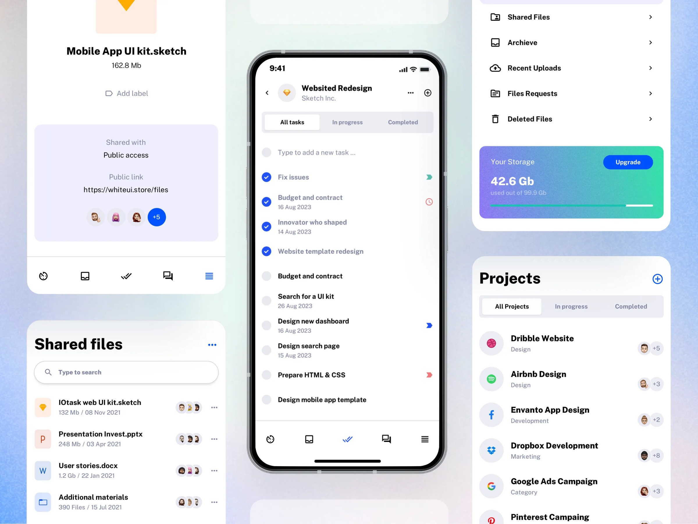 Tasksy - Productivity mobile app UI design Image 5