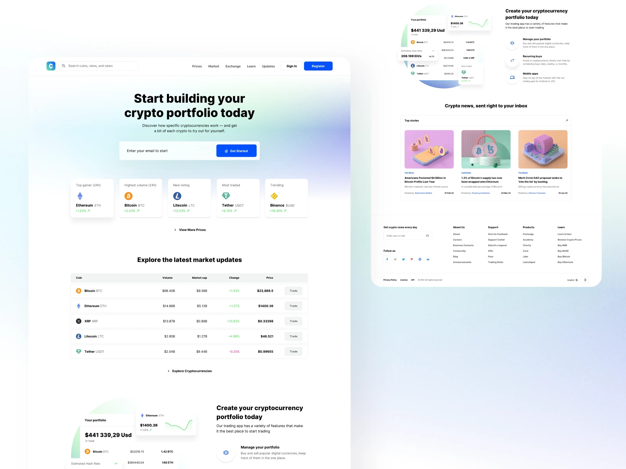 Cryptasa - Web3 de-fi website design Image 0