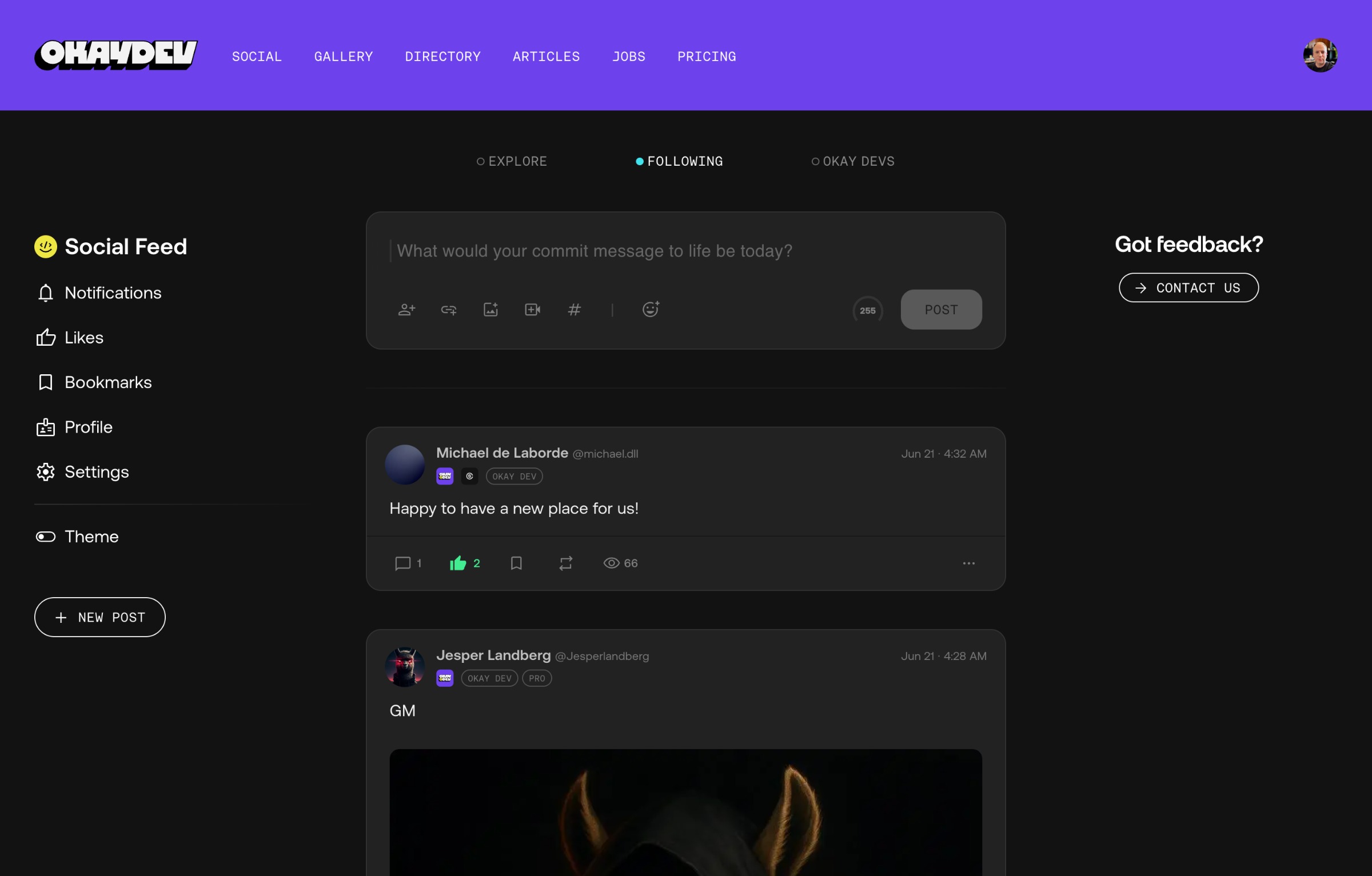 OKAY DEV® — A creative dev & design community: Gallery, Directory, Articles, Jobs, & Social. Image 2