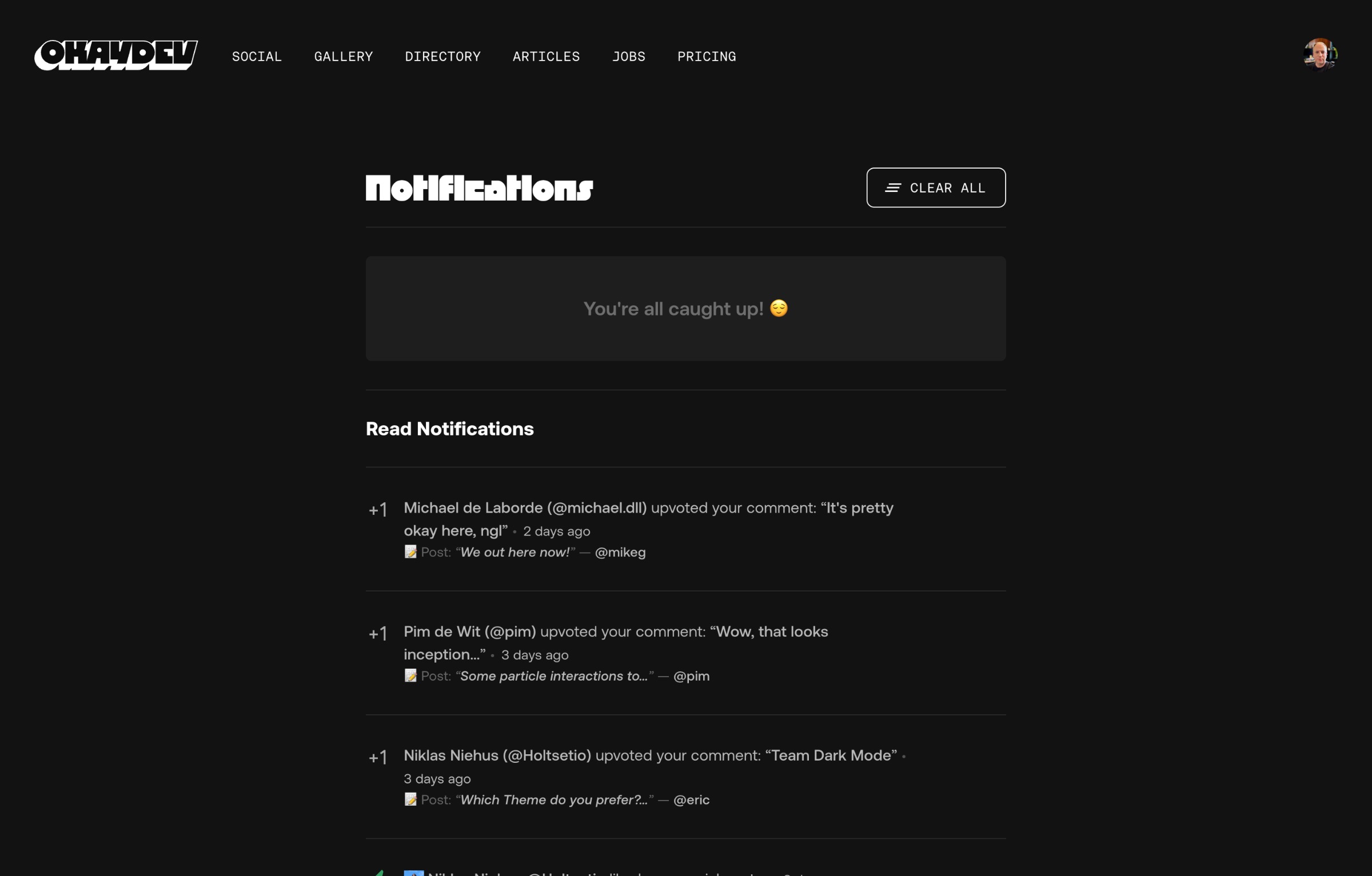 OKAY DEV® — A creative dev & design community: Gallery, Directory, Articles, Jobs, & Social. Image 3