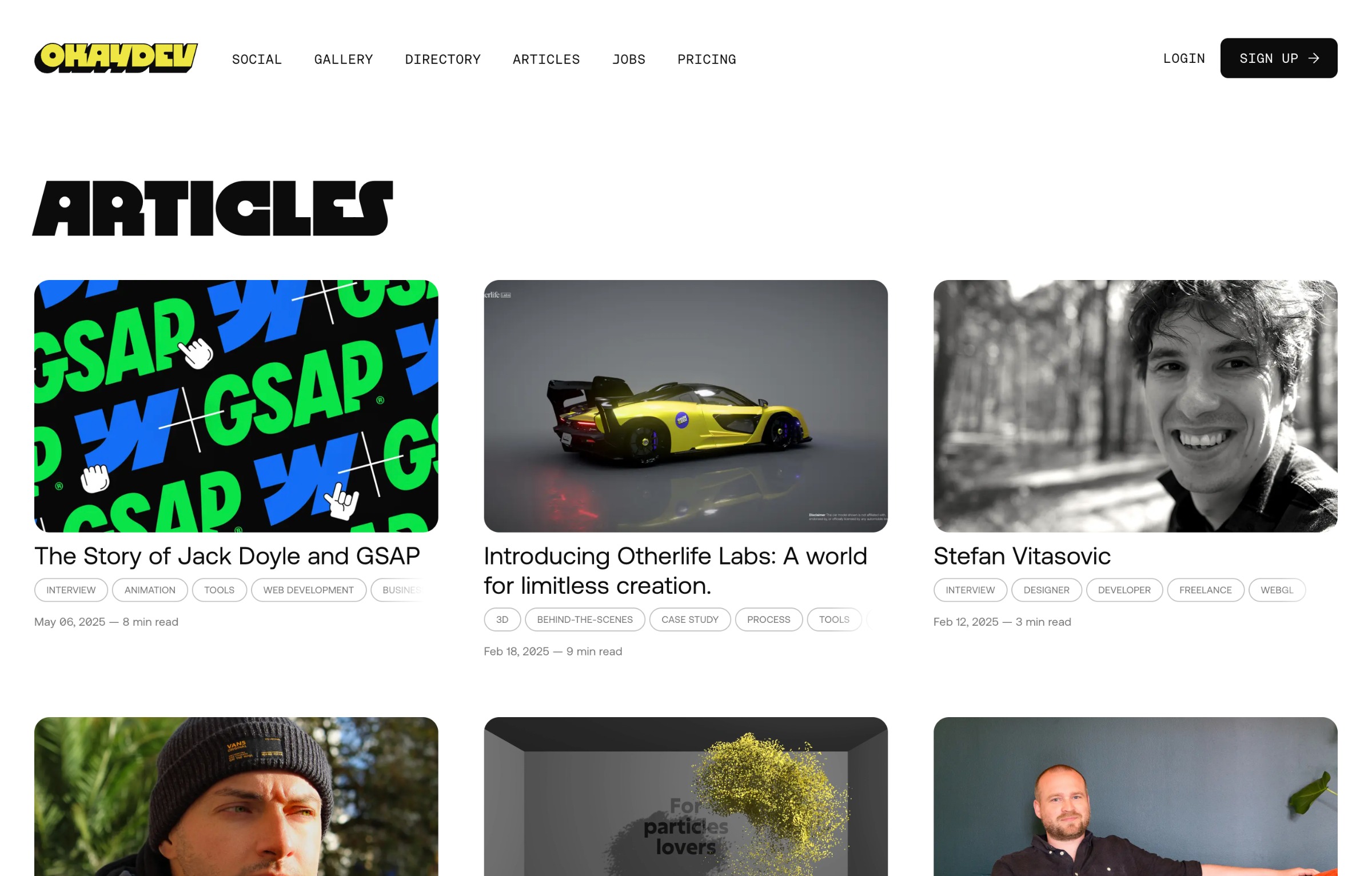 OKAY DEV® — A creative dev & design community: Gallery, Directory, Articles, Jobs, & Social. Image 7