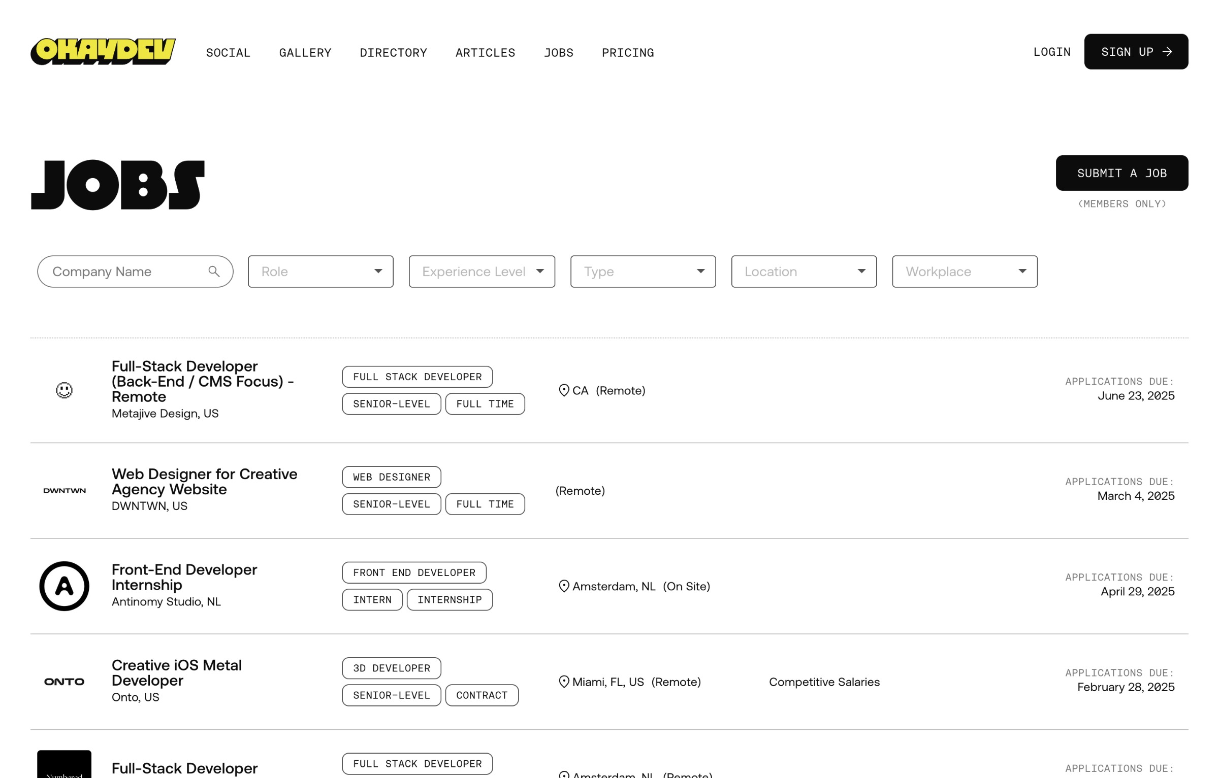 OKAY DEV® — A creative dev & design community: Gallery, Directory, Articles, Jobs, & Social. Image 9