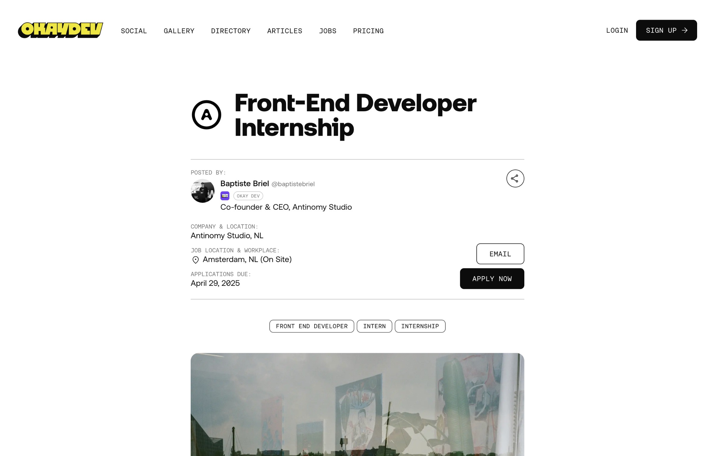 OKAY DEV® — A creative dev & design community: Gallery, Directory, Articles, Jobs, & Social. Image 10