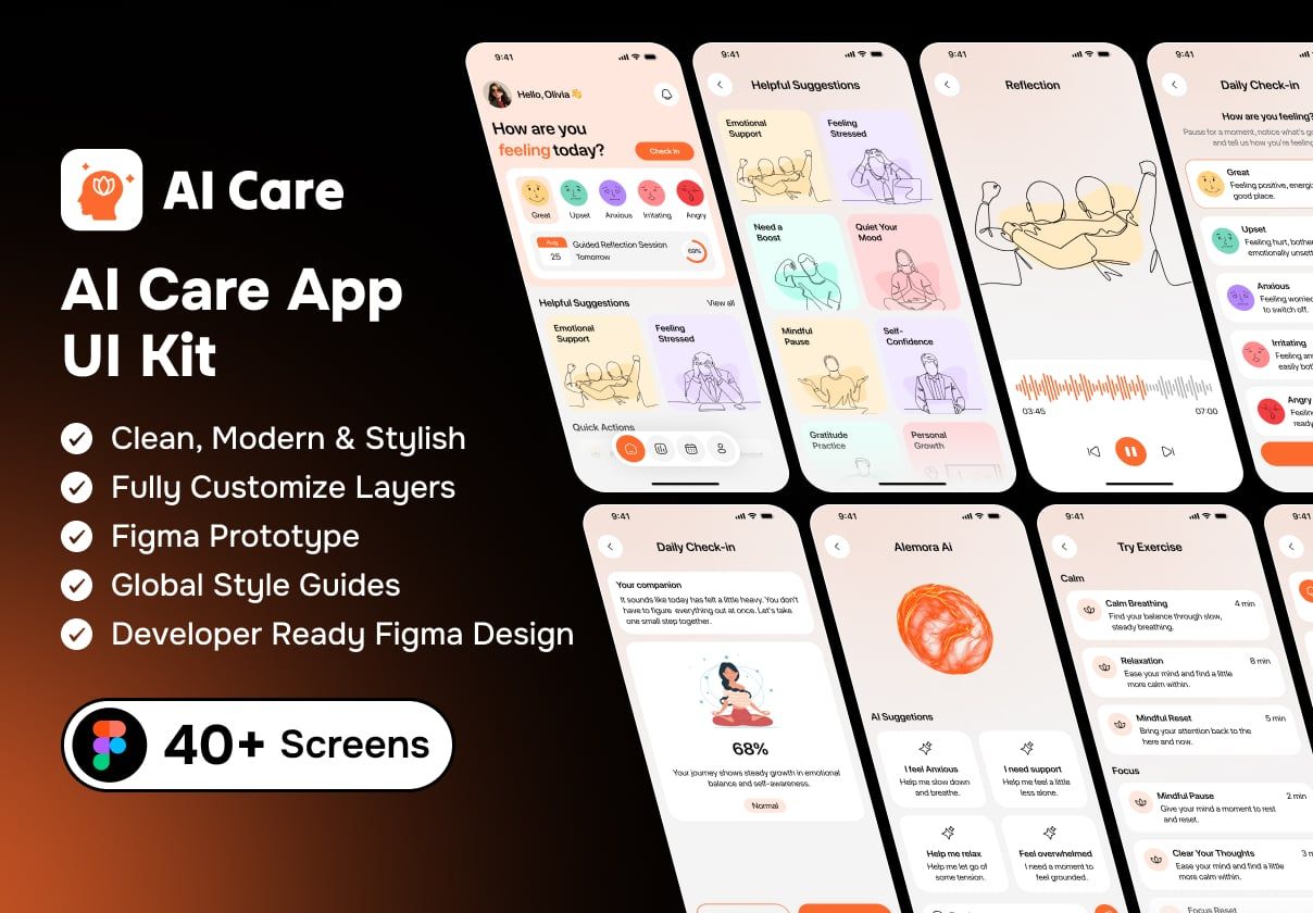 AI Care App UI Kit