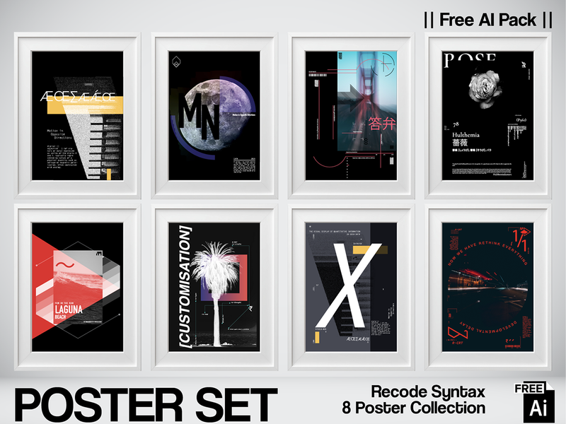 Recode Syntax — 8 Free AI Posters