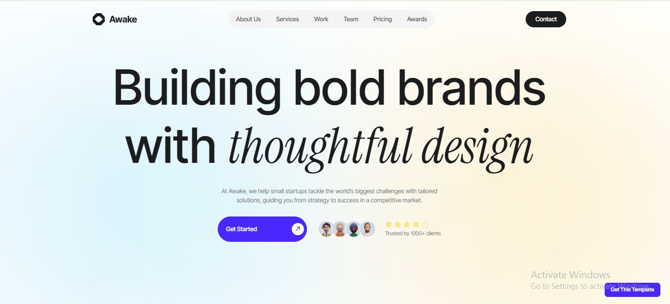 Awake Agency & Portfolio Bootstrap Template Image 0