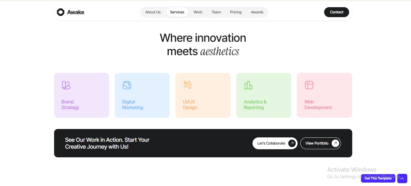 Awake Agency & Portfolio Bootstrap Template Image 2