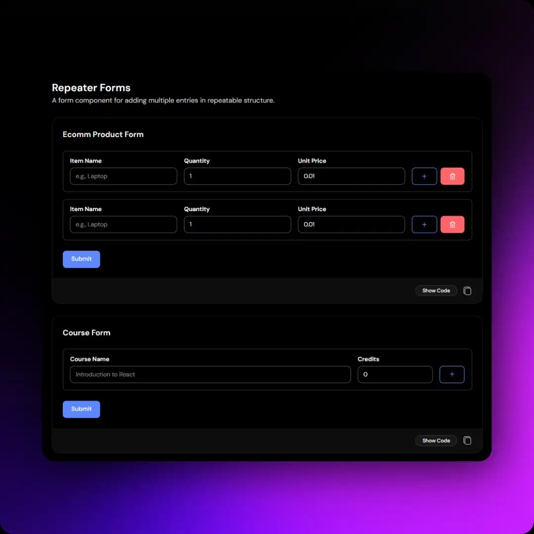 Top 15 Shadcn Form Components, Templates & Examples Image 7
