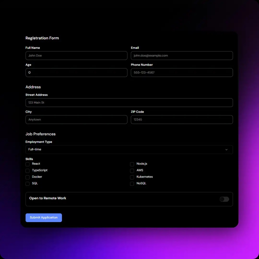 Top 15 Shadcn Form Components, Templates & Examples Image 10