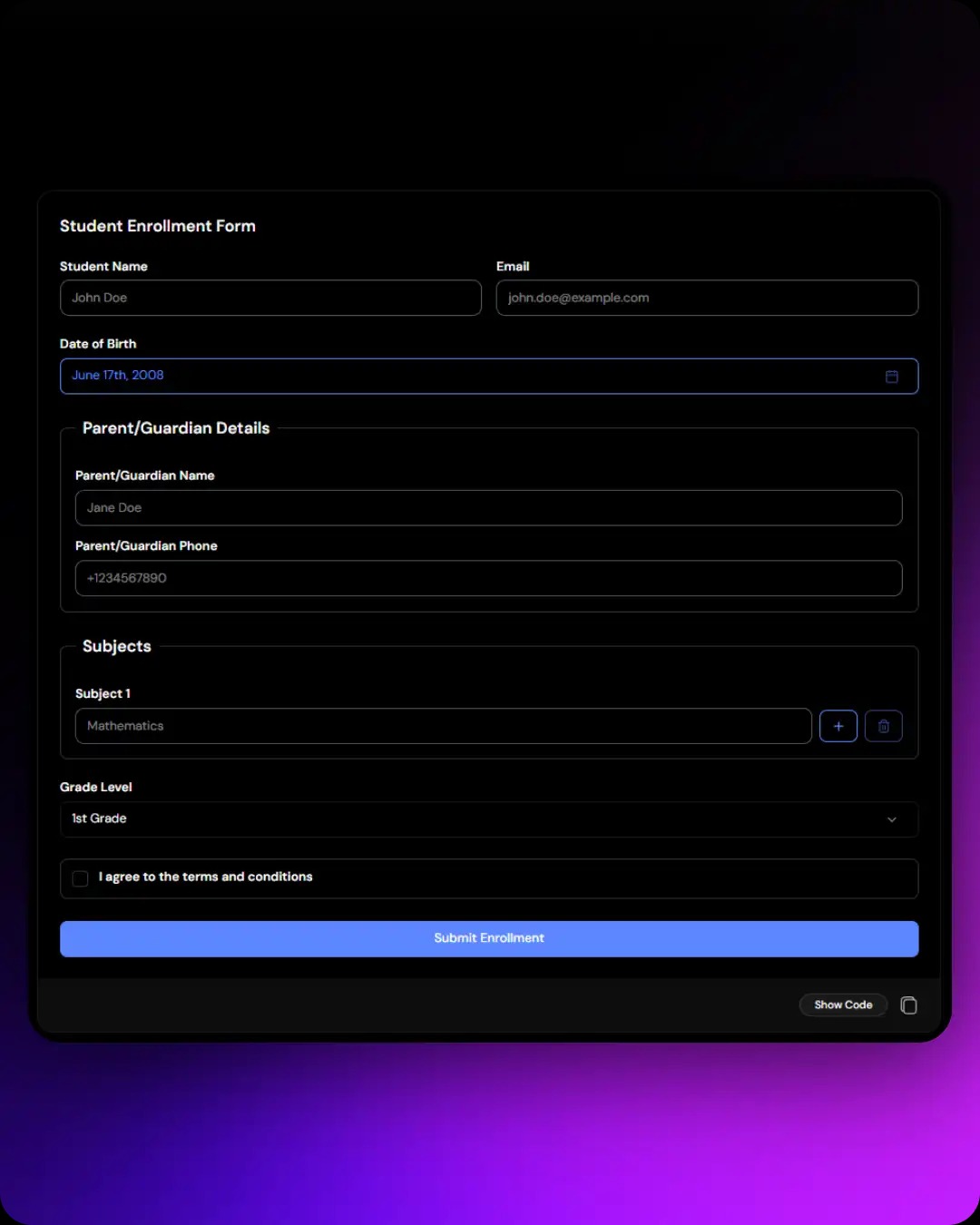 Top 15 Shadcn Form Components, Templates & Examples Image 11