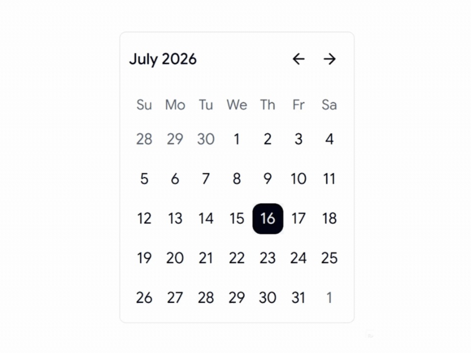 20+ Shadcn Calendar Components for Booking Platforms Image 0