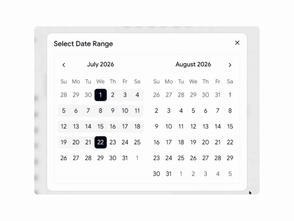 20+ Shadcn Calendar Components for Booking Platforms Image 2