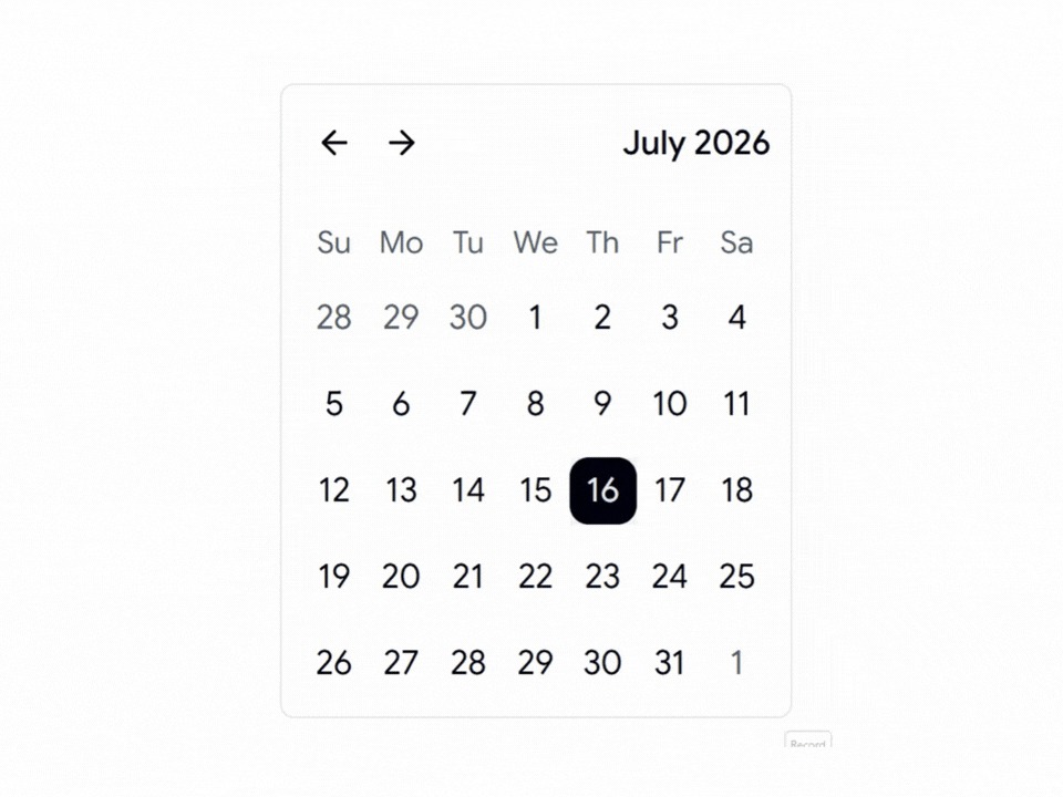 20+ Shadcn Calendar Components for Booking Platforms Image 4