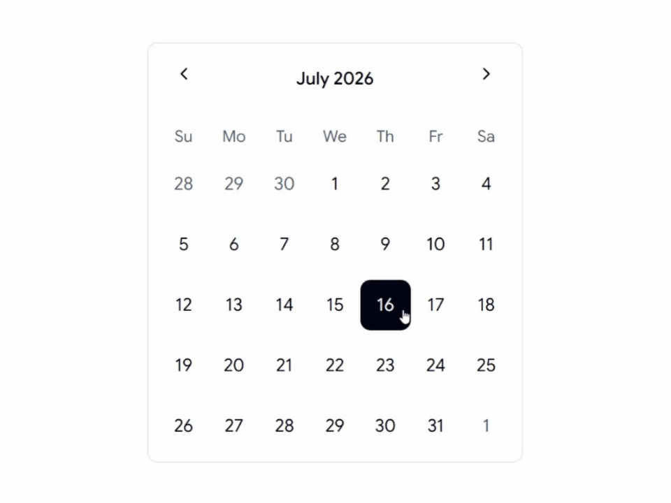 20+ Shadcn Calendar Components for Booking Platforms Image 5