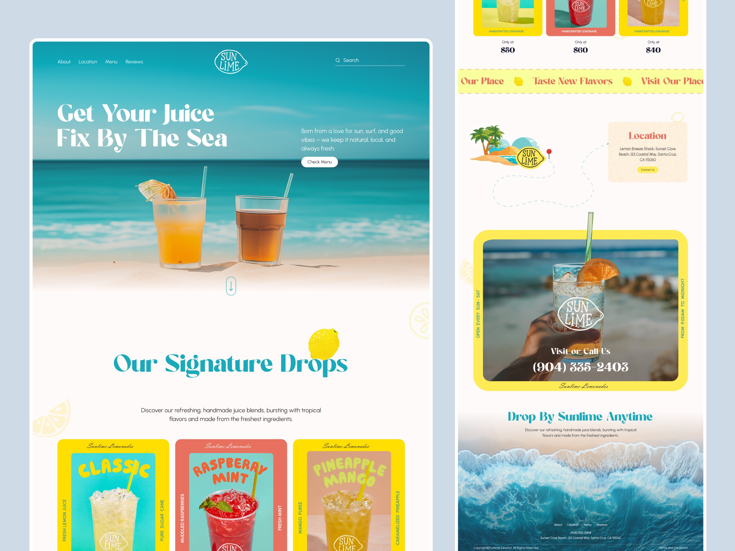 SUNLIME — A Refreshing UI/UX Concept for a Coastal Juice Brand Image 0