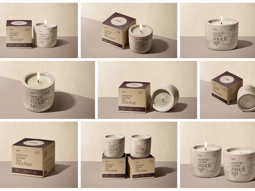 Free Candle Mockup on Behance