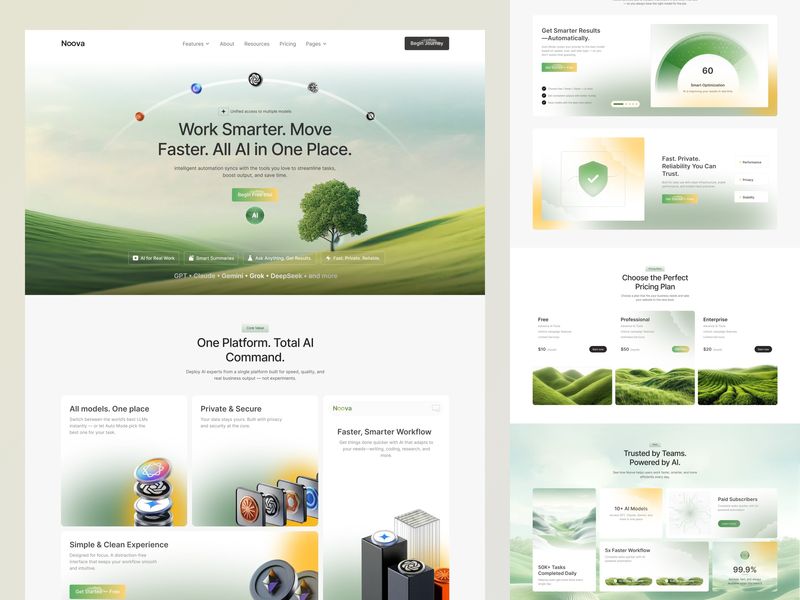 AI SaaS Landing Page – Multi-Model Platform