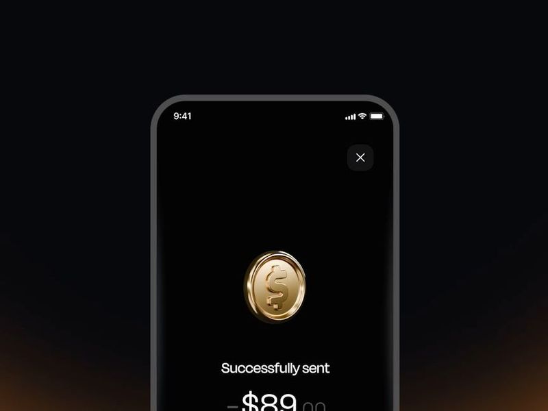 Payment app success screen animation