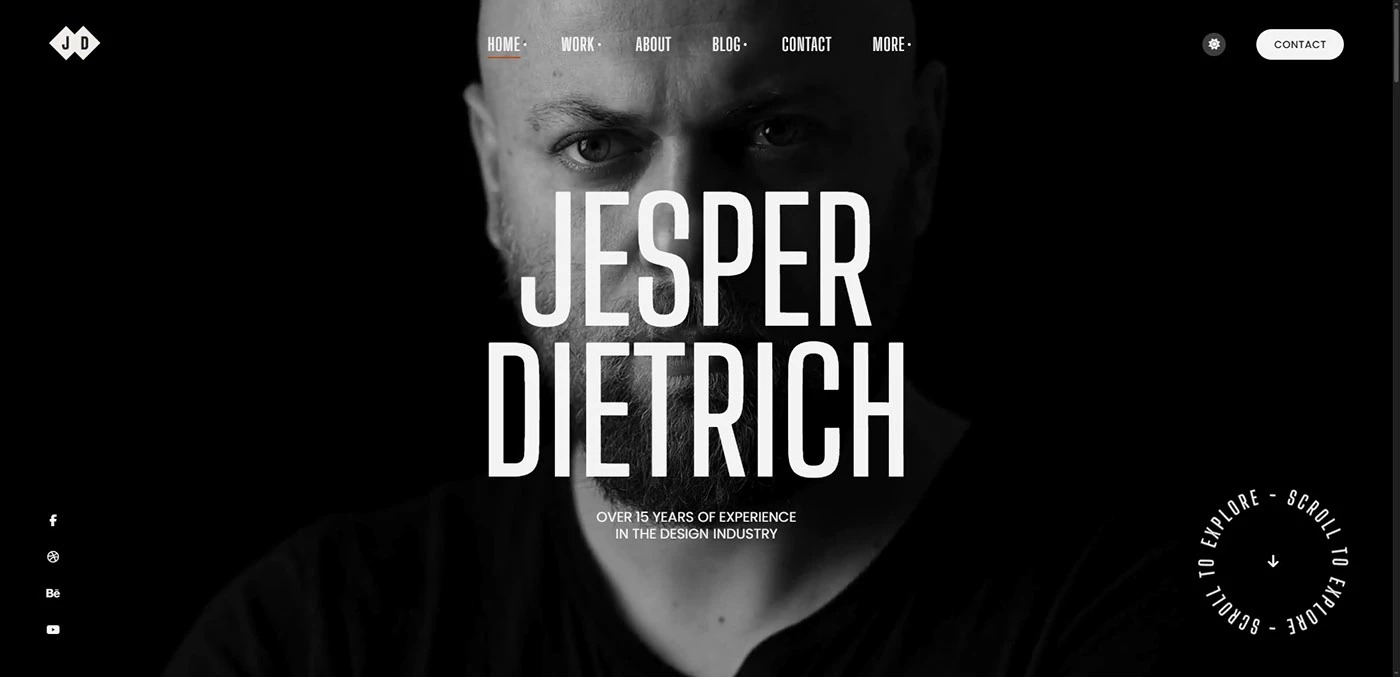 Jesper - Creative Portfolio Showcase HTML Website Template Image 1