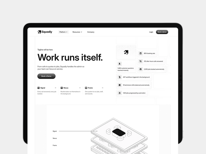 Squadly: Smart Workforce Management SaaS UI/UX