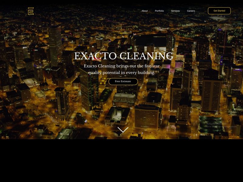 Exacto Cleaning — Commercial Web Design & UI Concept