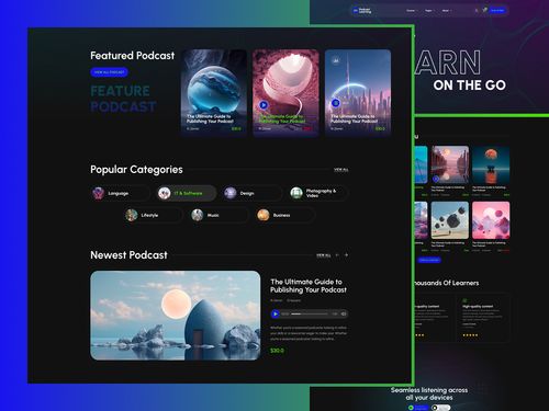 Podcast e-learning | Online learning website design