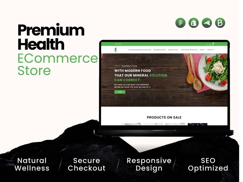Premium Health E-commerce Store UI Concept