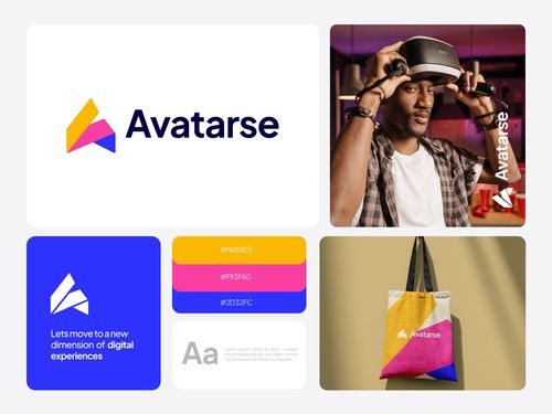 Tech Futuristic Logo, Metaverse Logo, Virtual Reality, A logo by Ahmed Rumon | Logo Designer | Branding Expert for Wonlift