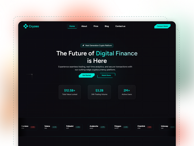 Cryzeo – Crypto React Landing Page