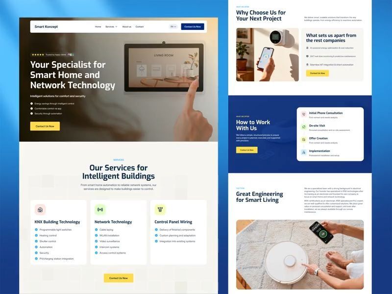 Smart Konzept – Smart Home Automation Website Design