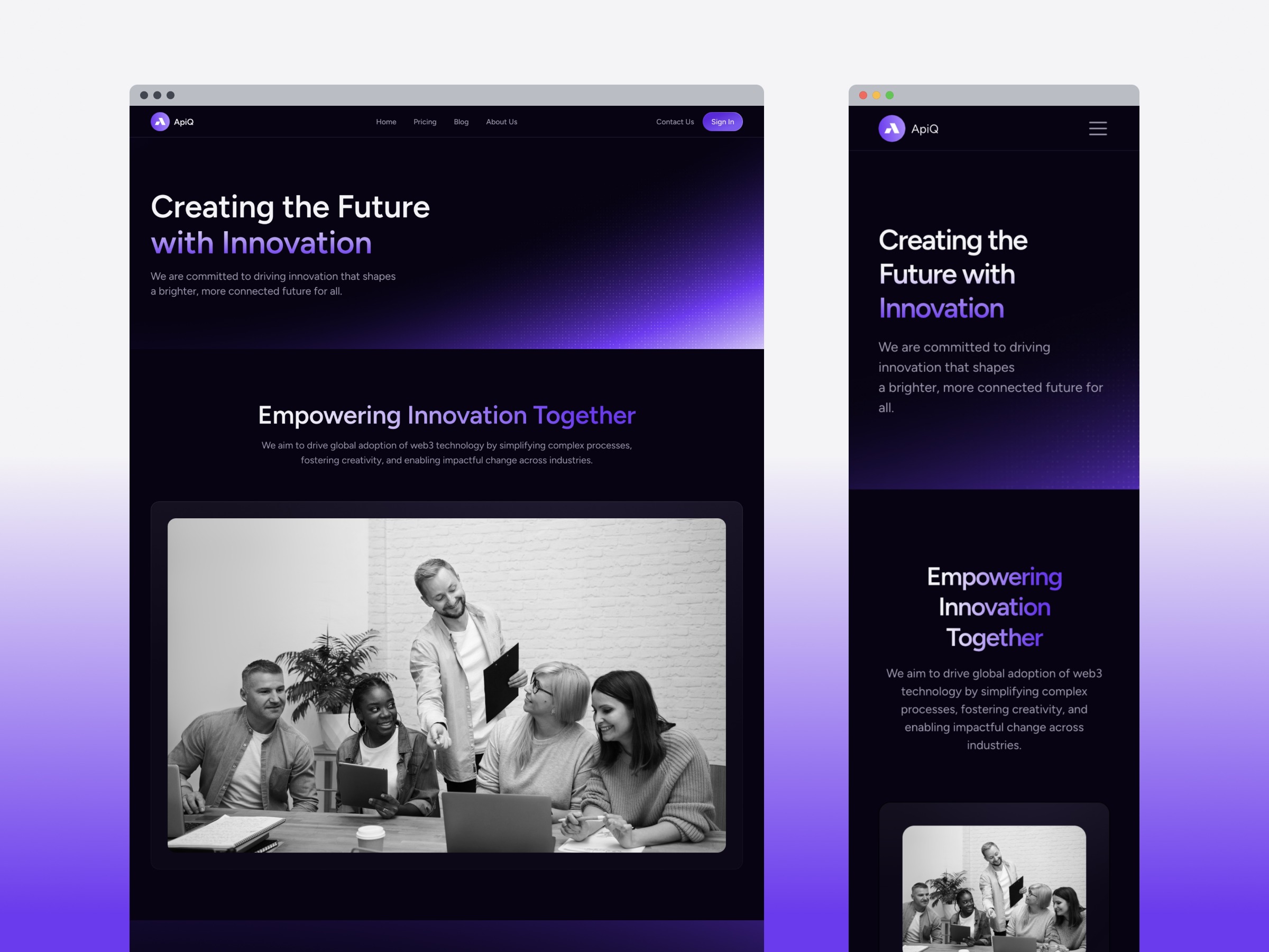 APIQ — Web3 Blockchain Website