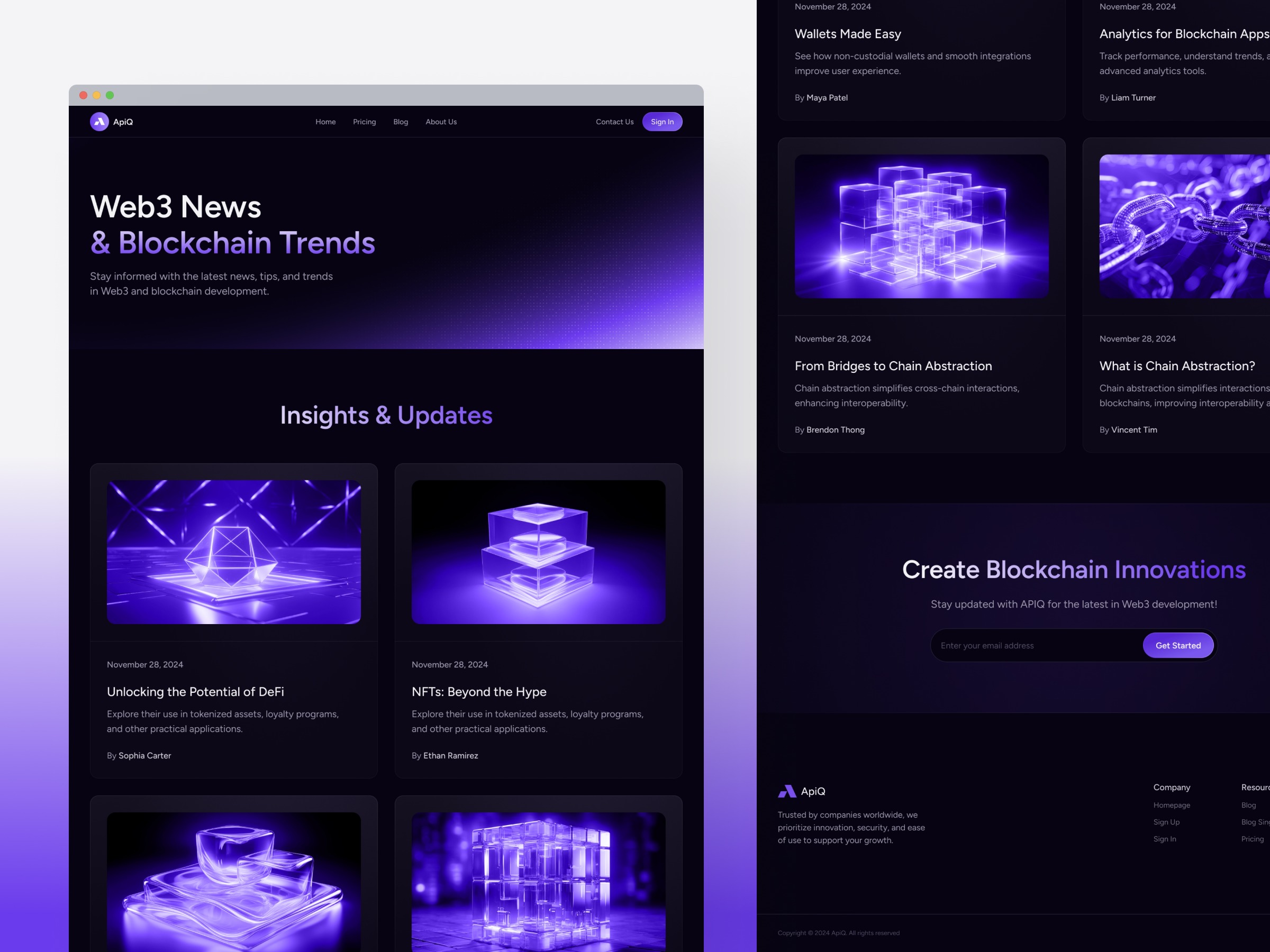 APIQ — Web3 Blockchain Website