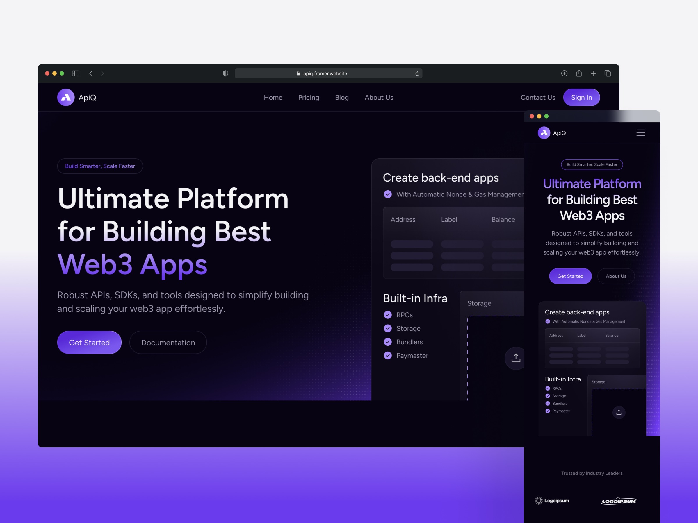 APIQ — Web3 Blockchain Website
