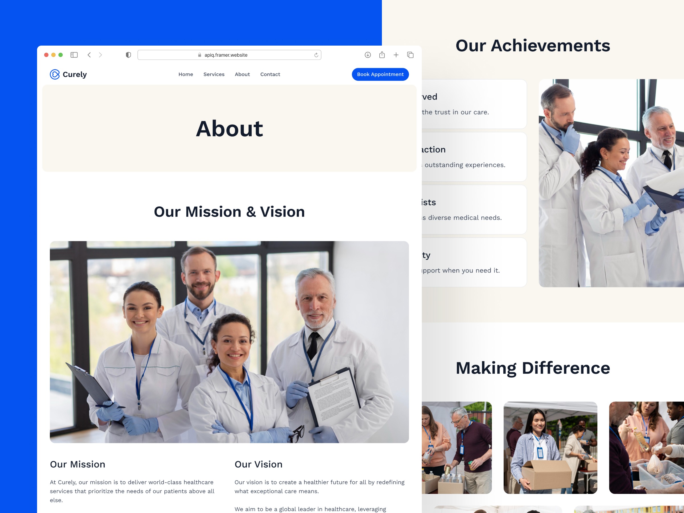 Curely — Health Care Website Template