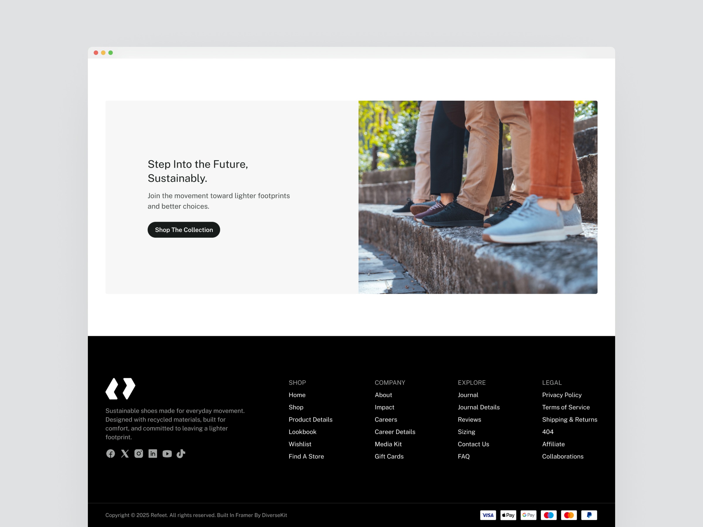 Refeet — E-commerce Website Template