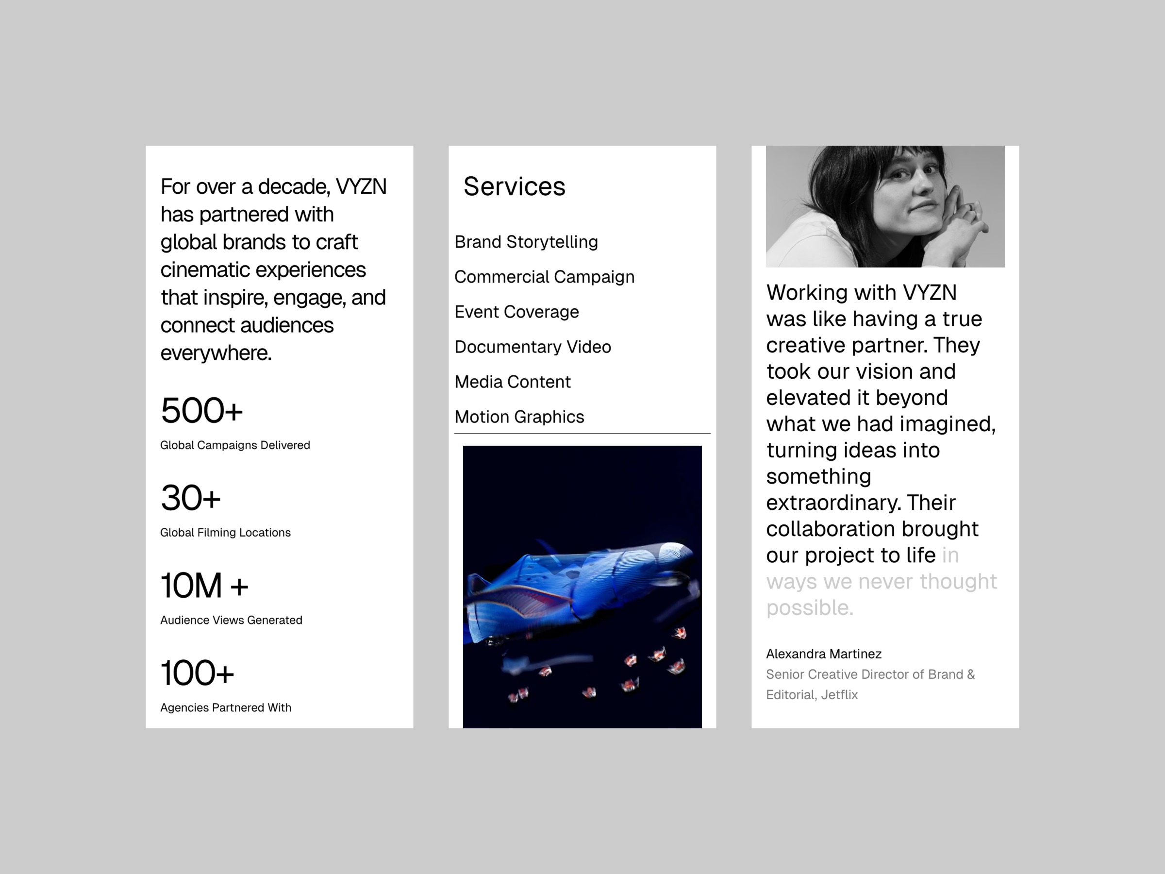 VYZN — Video Production Agency Template