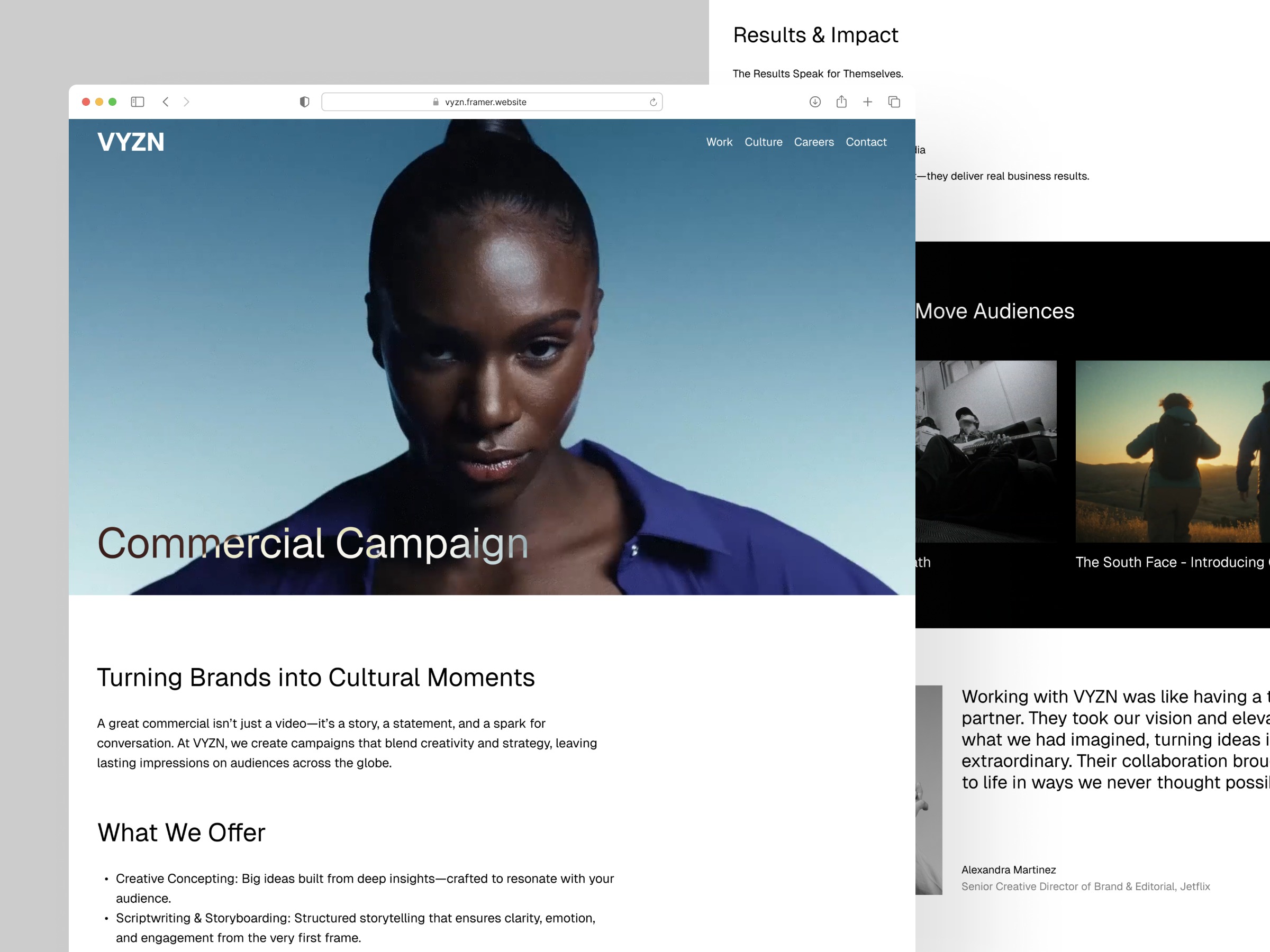 VYZN — Video Production Agency Template