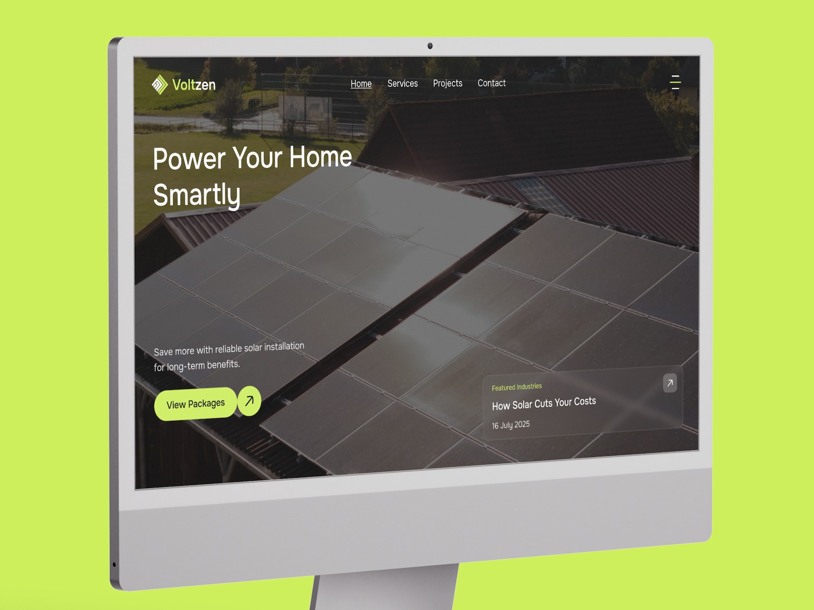 Voltzen · Solar Energy Website Template