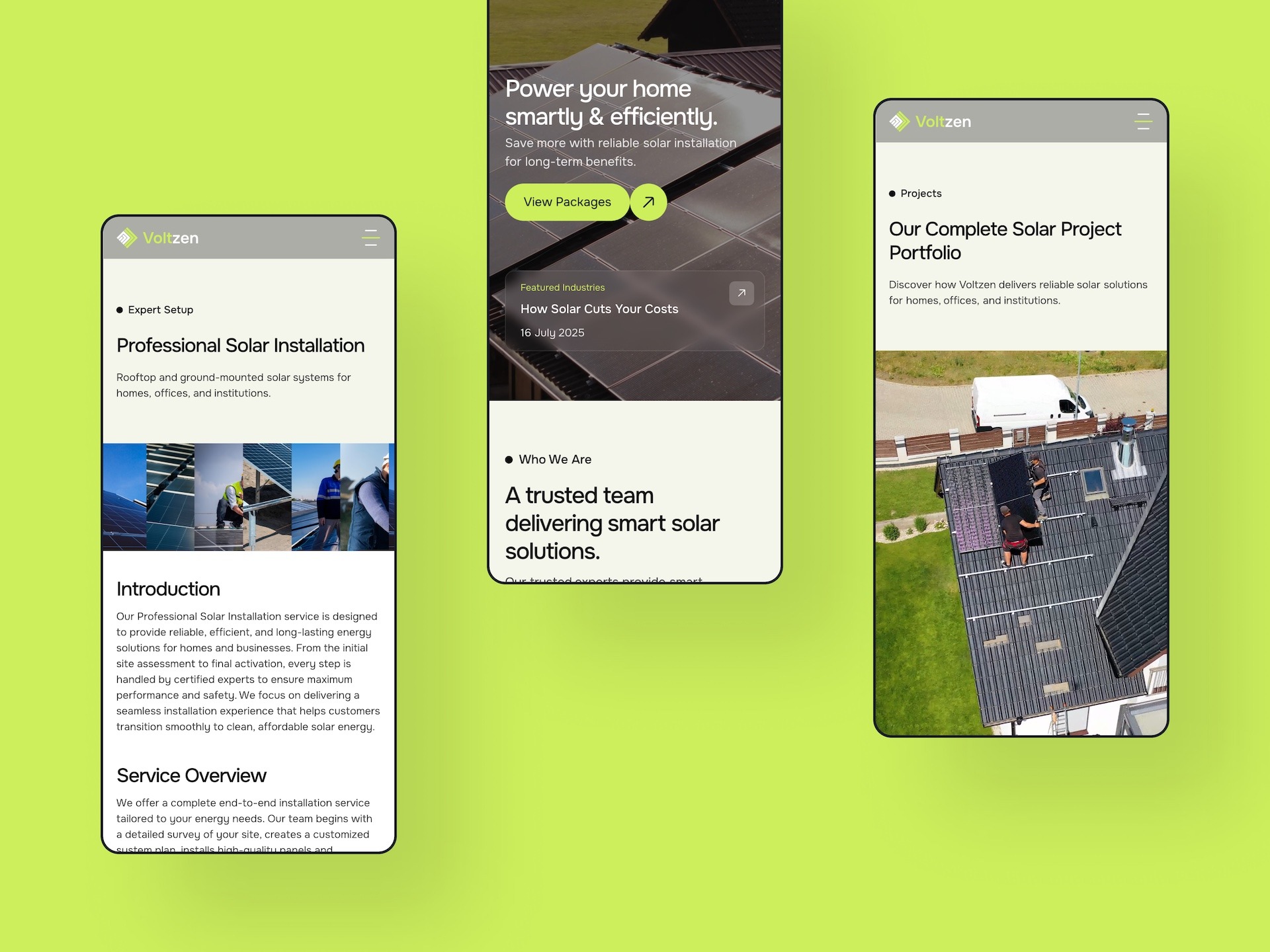 Voltzen · Solar Energy Website Template