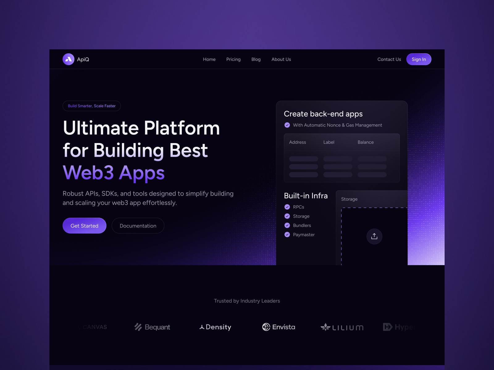 APIQ Web3 Blockchain Template by DiverseKit