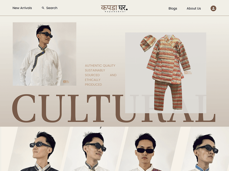 KapadaGhar (Ecommerce website Landing Page)