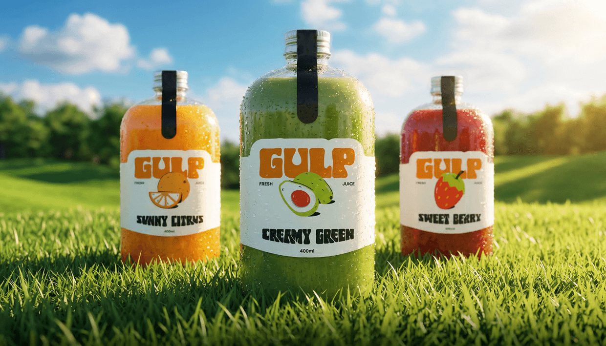 Gulp Juice - Full Brand Identity & Social Media Design Image 6